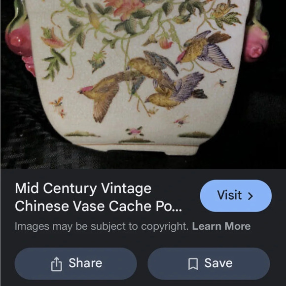 Vintage Chinese Rectangular Vase - Picture 9 of 10